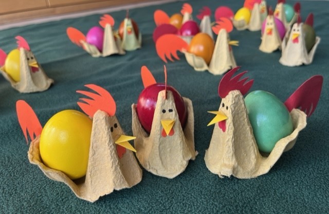 Eierkartonhühner